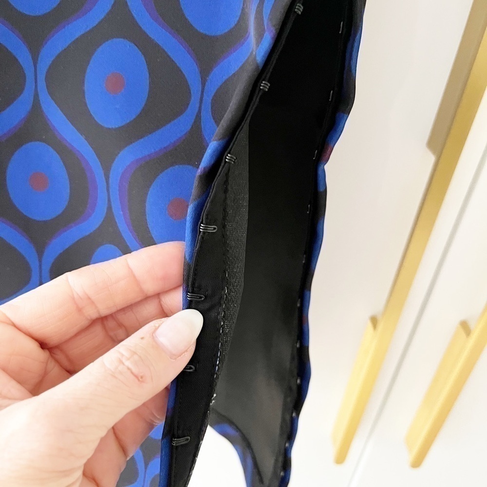 Blue Geometric Midi Skirt - Picture 10 of 10
